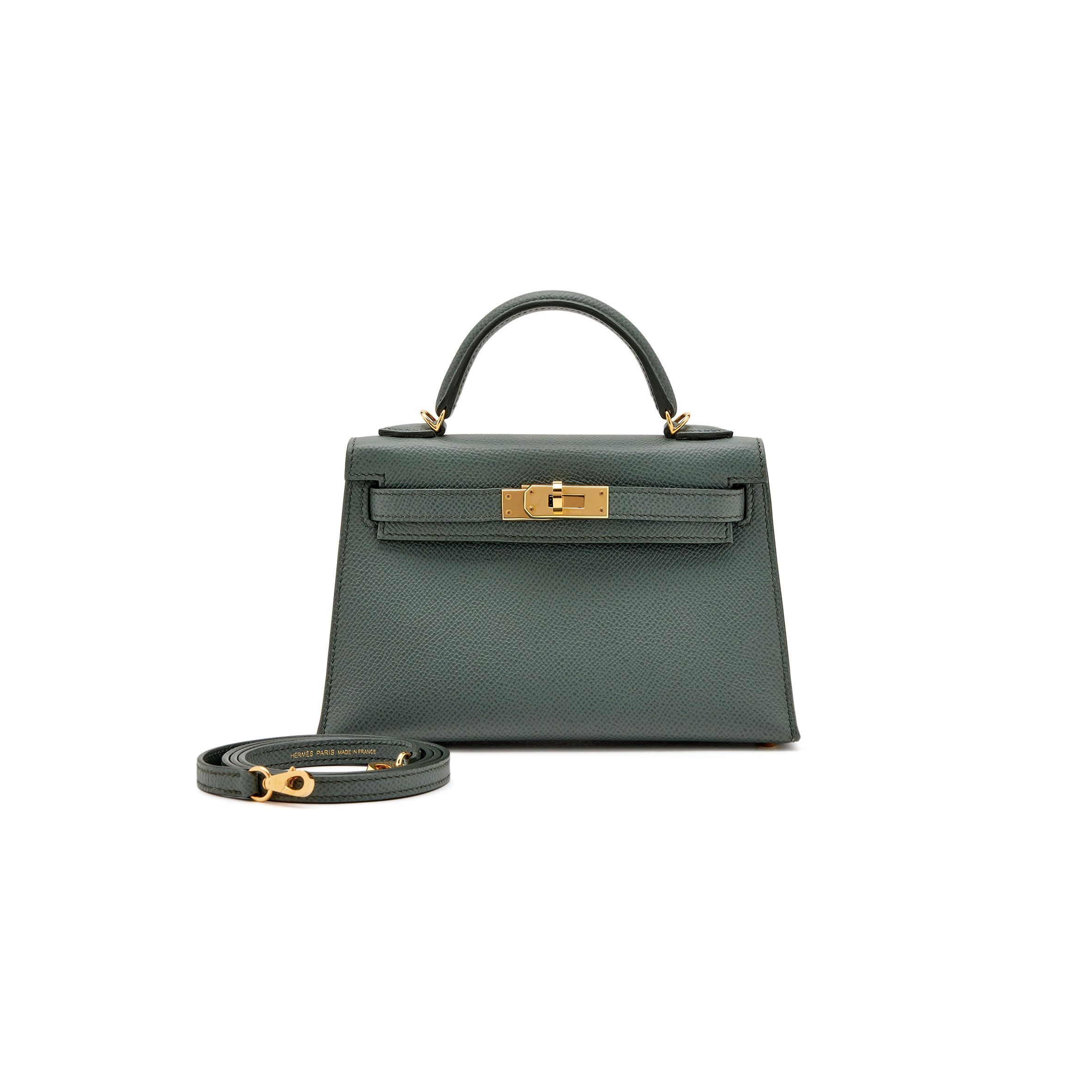 HERMÈS MASTER EPSOM MINI KELLY 20 GOLD HARDWARE (19*12*5.5cm) 